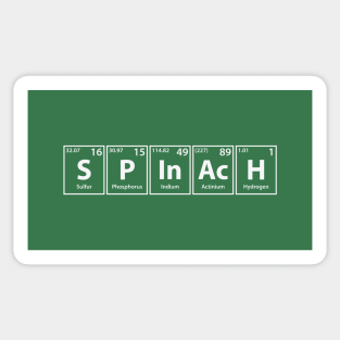 Spinach (S-P-In-Ac-H) Periodic Elements Spelling Sticker